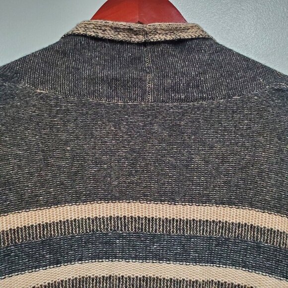 Vince Brown Stripe Wool Cashmere Open Front Cardigan Sweater Short-Sleeved XS/S - Picture 13 of 15